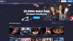 Rexbet blackjack bölümü giriş adresi